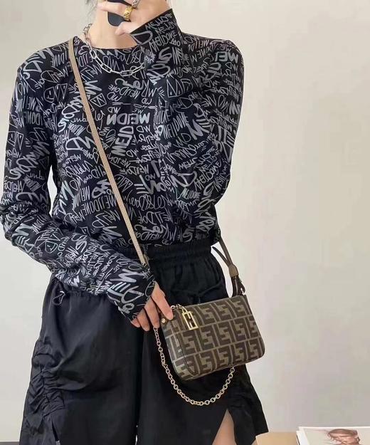 芬迪 丹宁款牛仔老花麻将包链条包（LZ） 商品图5