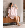 可人儿小众设计泡泡绵女士带胸垫睡衣夏季短袖可外出家居服三件套 商品缩略图3