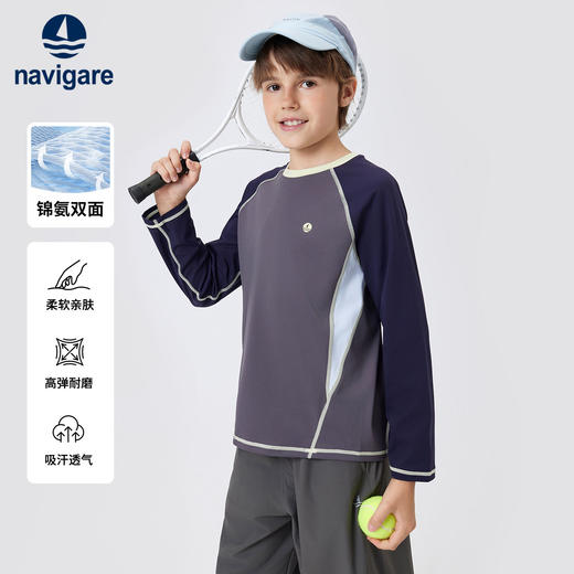 【纳维凯尔】【120-165】Navigare意大利小帆船男童春秋款长袖T恤 商品图2