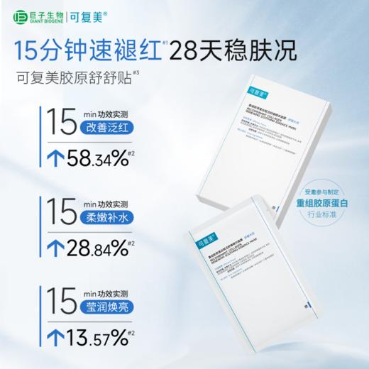 【可复美胶原舒舒贴】可复美重组胶原蛋白赋活舒缓精华面膜 25g*5片/盒 商品图3