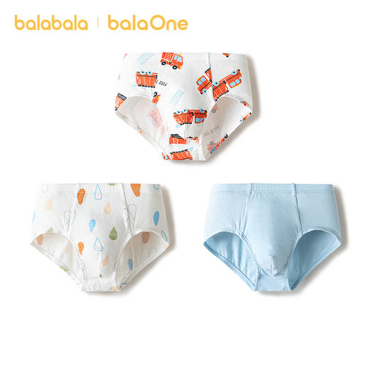 巴拉巴拉balaOne儿童内裤三角棉男童短裤宝宝三角裤不夹PP三条装 商品图4