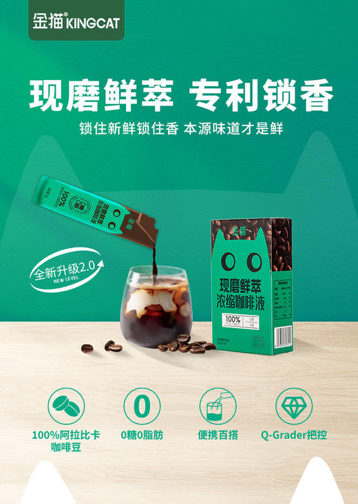 金猫现磨鲜萃浓缩咖啡液 商品图0