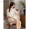 可人儿小众设计泡泡绵女士带胸垫睡衣夏季短袖可外出家居服三件套 商品缩略图1