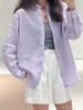 【高品质私服】【IC粉紫色/浅蓝色苎麻平纹布衬衫】柔和亲肤，版型宽松不垮、藏肉显瘦、弧形下摆灵动G1477/G1485-CC【无标出货 介意慎拍】 商品缩略图9