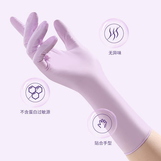 【批发】美丽雅紫丁腈一次性手套20只入 商品图3