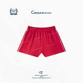 COCO ZONE 刘一一【100棉】白条纹青春松弛感简约短裤 CD1A1183