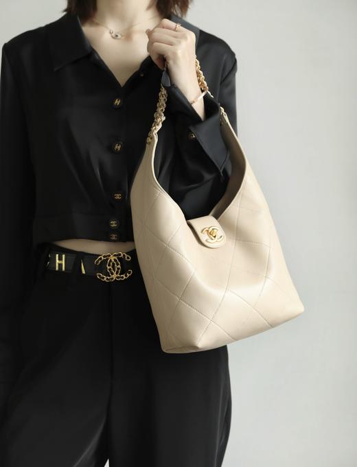 香奈儿 25P春夏 嬉皮包小号浅杏色（MM） 商品图9