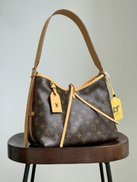 GZ84驴家 CARRYALL PM经典老花满印 涂层帆布拼牛皮饰边 子母包手提单肩包 女款 棕色（GZ*DG）