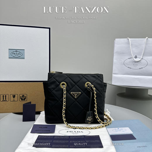 普拉达-金链菱格流浪包（LZ） 商品图4