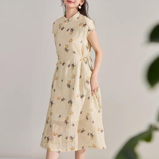 裁缝学苑AQ499新中式国风盘扣立领旗袍连衣裙纸样女装休闲系带裙子样板 商品图4