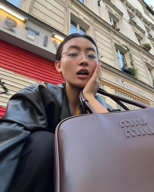 缪缪皮革手袋 石楠木色（LZ*MM） 商品图9