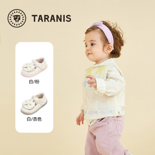 泰兰尼斯童鞋秋季新款步前鞋女童宝宝鞋婴幼儿赤足鞋单鞋公主皮鞋 T03B5C7978 商品图1
