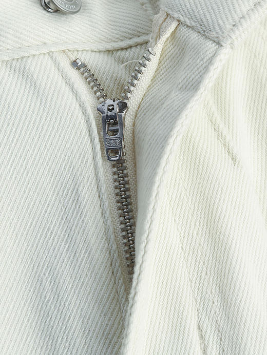 白色高腰阔腿牛仔裤 卷边宽松 2025 新款 慵懒风拖地裤 商品图3