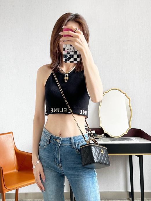 香奈儿 油蜡牛皮字母手柄盒子链条包！（LZ） 商品图3