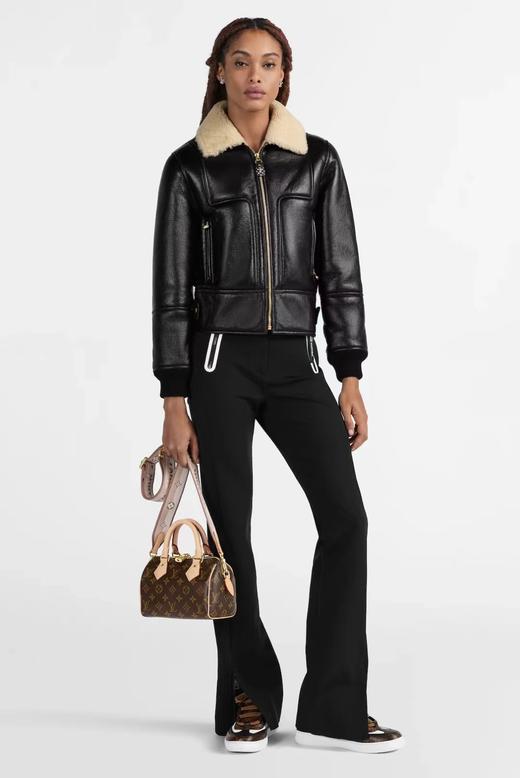 驴家 20 经典老花刺绣Logo可调节可拆卸肩带 涂层帆布拼牛皮饰边 单肩斜挎手提包 女款 棕色(JPH)BB112 商品图3