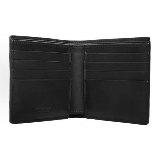 Bottega Veneta葆蝶家 编织对折 小牛皮 钱包 男款 黑色全（LZ*MM） 商品图1