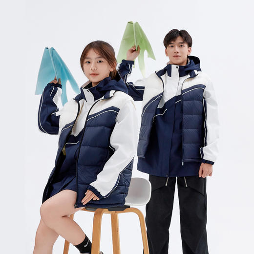 【安奈儿&雅兰特】深圳校服男女童羽绒马甲冬季新款安奈儿童装CM542144 商品图3