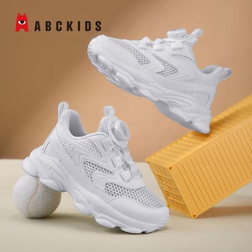 Abckids儿童单网鞋男童白色运动鞋夏季款网面透气校园女童小白鞋29-38 商品图9