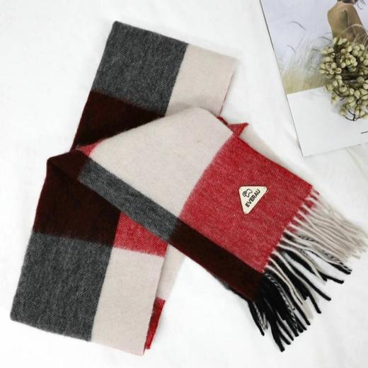 【澳洲品牌】EVERAU苏格兰格纹拼接设计羊毛围巾EA8001 商品图7