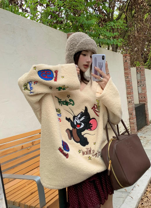 缪缪皮革手袋 石楠木色（LZ*MM） 商品图4