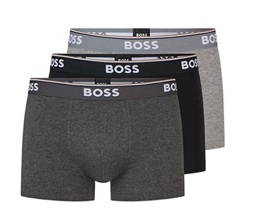 HUGO BOSS 雨果博斯 2025春夏新品 男士字母徽标弹力平角内裤 3件装 50475274 商品图1