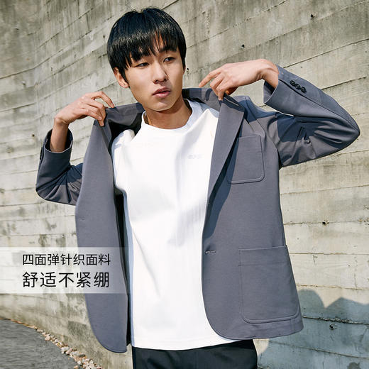 simplepieces外套男SPS春夏简约高级感经典百搭贴袋针织休闲西装 商品图1