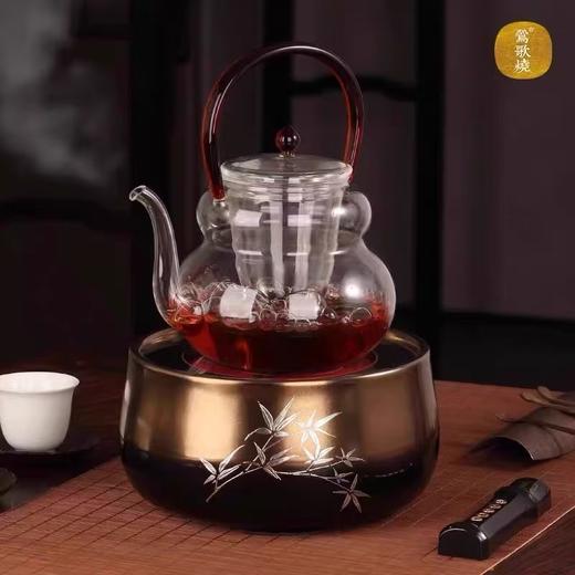 莺歌烧  上金下黑银竹 电陶炉（限量版） 商品图1