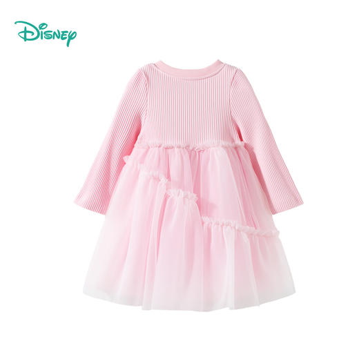 迪士尼女童春秋季长袖连衣裙中大童宝宝公主裙网纱裙ZD3EQ002 商品图4