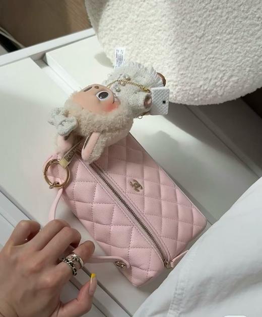 香奈儿LP盒子包 淡金扣荔枝皮（MM） 商品图4