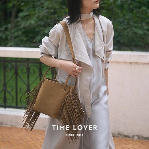 【流苏手环】TIME LOVER  2025新款百搭时尚简约小众纯色单肩斜挎女包 商品图2