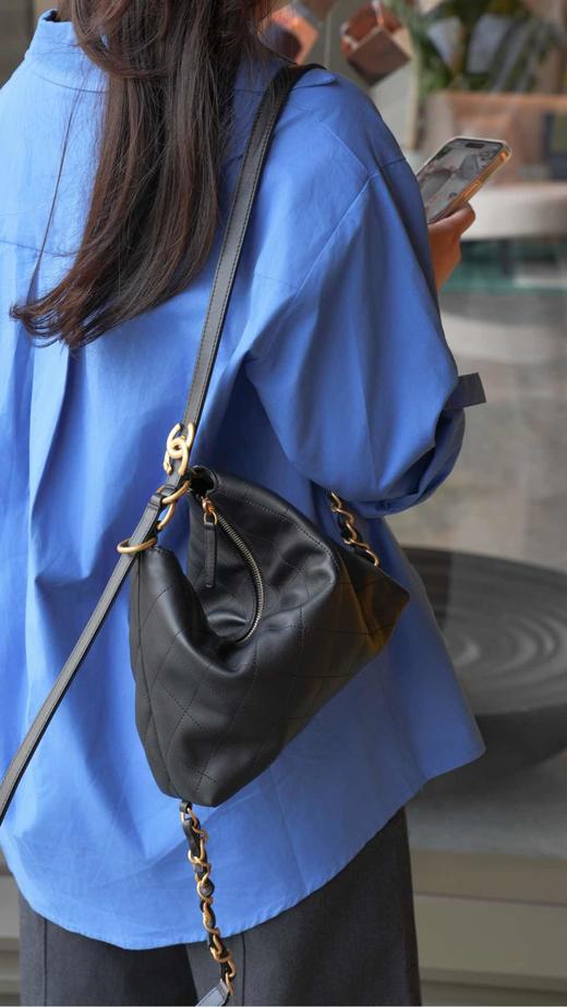 香奈儿 25/ss 秀场双肩包 黑金小号（MM） 商品图3