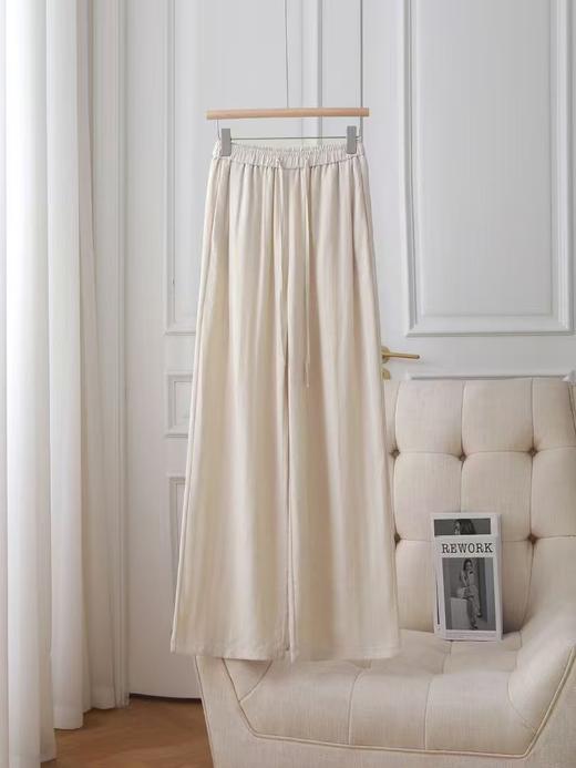 LS竹纤维女士天丝亚麻直筒裤1669 商品图1