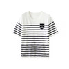 「高货wl」全新升级【铂金会员211/天猫279/差价68】(65333)洛诗琳气质条纹短袖T恤2025夏季超细天丝休闲针织上衣女 商品缩略图4