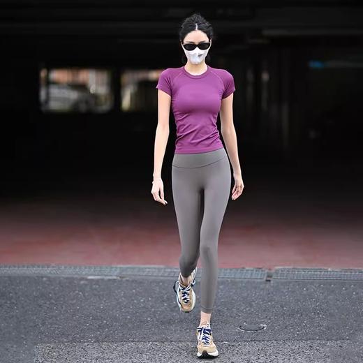 Gymicon能量符号 春夏短袖运动无缝上衣圆领瑜伽服健身跑步速干紧身透气训练户外YASY2510 商品图4