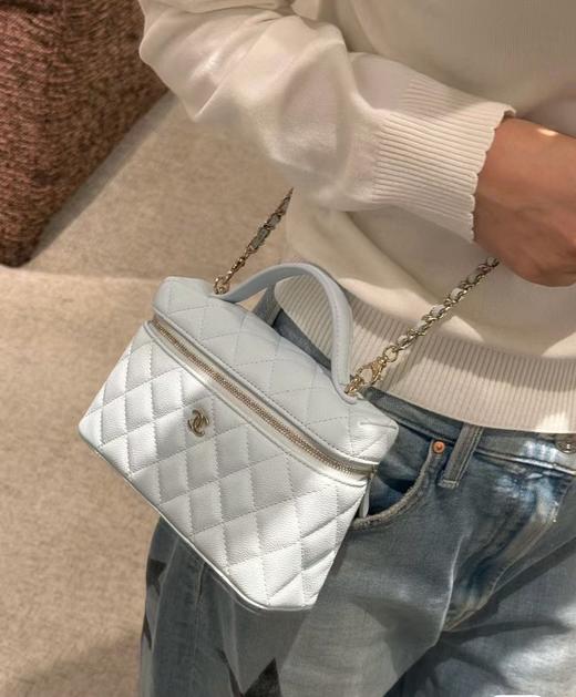 香奈儿LP盒子包 淡金扣荔枝皮（MM） 商品图2