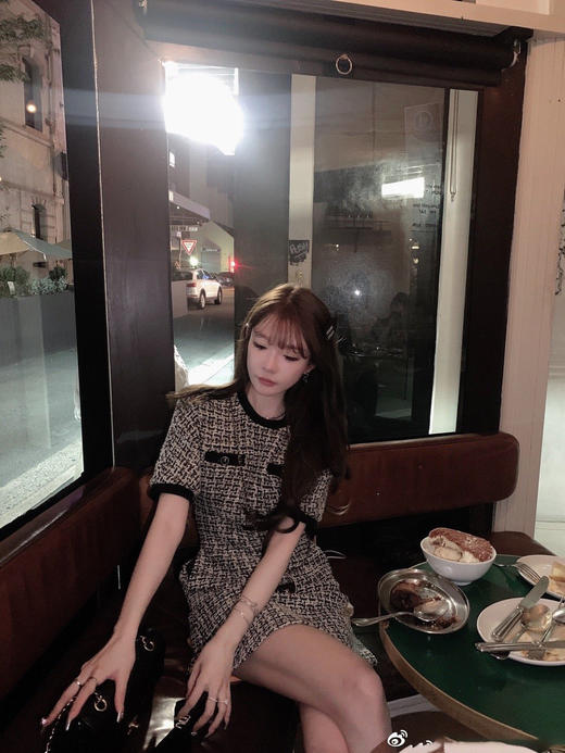 XS码 金蘑菇菇 日落时分daily裙裙/ 通勤直筒圆领连衣裙 商品图5