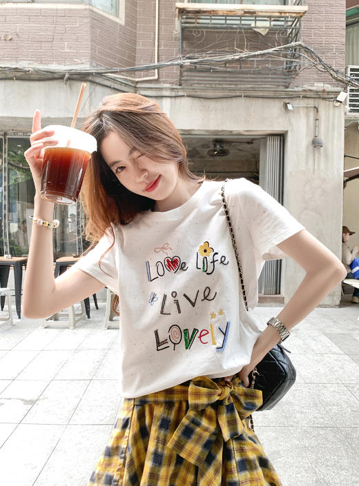 【110元任选2件】最后一波现货！刺绣彩色字母短袖T 商品图10