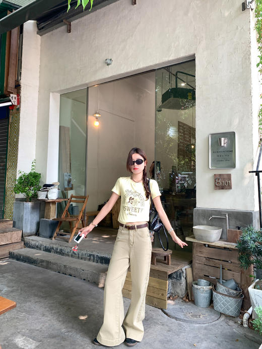 <曾小咸推荐>趣味印花修身短款短袖T恤 日常99.99/件 立减60 秒杀39.99/件！！ 商品图6