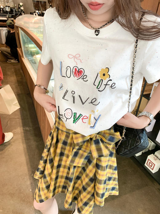 【110元任选2件】最后一波现货！刺绣彩色字母短袖T 商品图6