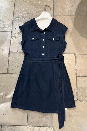 【门店同款】ENJOY夏季“都市漫游”设计感系带牛仔裙 163298219