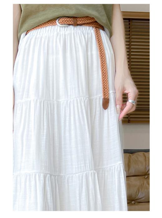 💥【MOMOTIABIN褶皱系带休闲半裙YCH5063】半裙控必囤神仙半身裙炸街登场显瘦遮肉绝绝子🌸，穿出逆天比例～✅小个子闭眼入A字版型+纯色系 商品图3