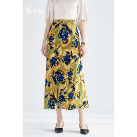 剩S/M/L/XL 米思阳2025夏季新款法式油画风碎花半身裙时尚通勤气质裙子女2130