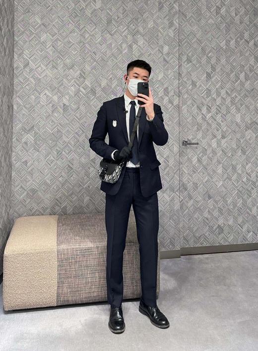 迪奥 米色和黑色 Obique 印花面料和黑色粒面牛皮革搭配翻盖男士马鞍斜跨包（LZ） 商品图7