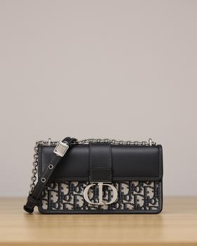 迪奥 蒙田 30 Montaigne East-West 链条手袋「蒙田银扣链条小号」（LZ）