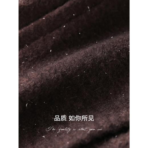 COCOBELLA蝙蝠袖毛呢外套秋冬水波纹质感斗篷呢子大衣WL3222 商品图4