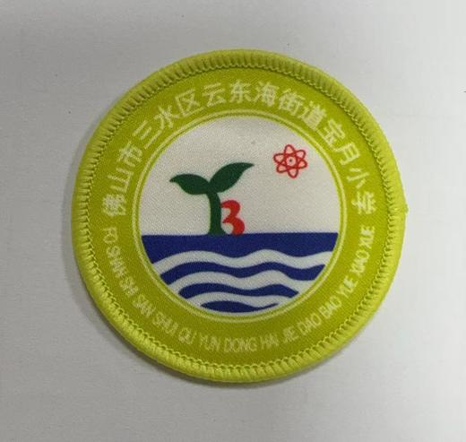 通版佛山市三水区云东海街道宝月小学包边校徽贴章可缝烫现货发51 商品图0