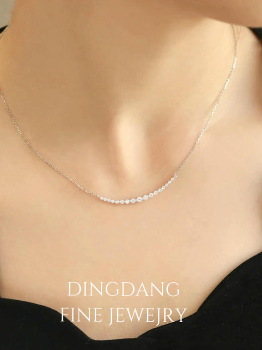 大微笑天然钻石18k铂金项链 商品图2