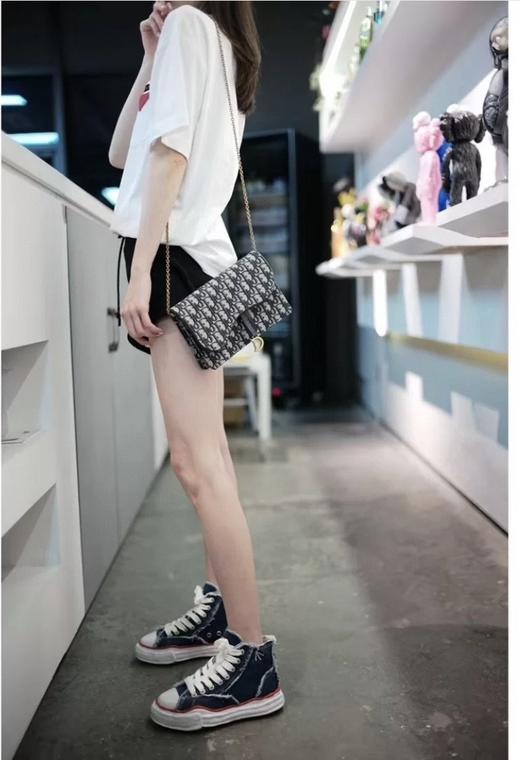 迪奥 马鞍链条包woc 蓝色提花面料 Oblique 印花（LZ） 商品图7