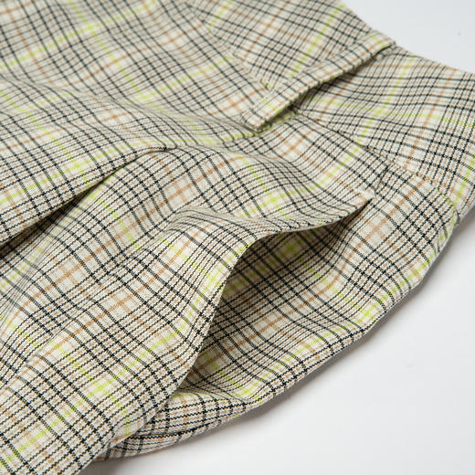 谜底休闲裤女2025秋季新款户外休闲格纹百搭宽松直筒裤257MK7760 商品图3