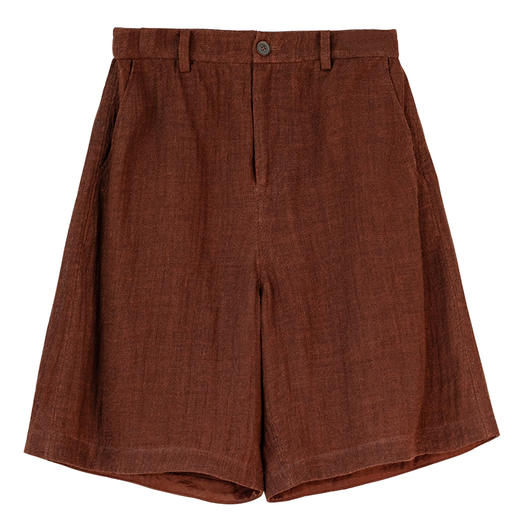 牧衣游原创 亚麻净色短裤新款轻薄宽松显瘦百搭休闲裤子 闲庭信步 商品图4